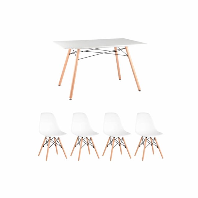 Обеденный комплект Клен Eames сгр276 (белый)