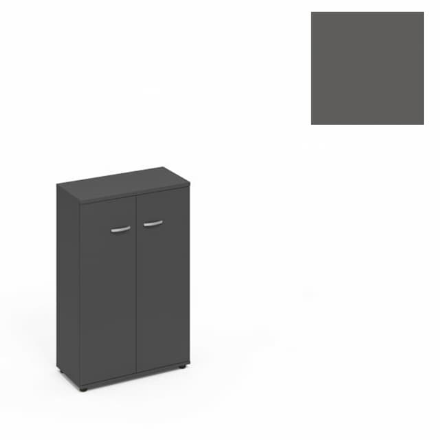 Шкаф средний закрытый Юнитекс А4 (78x36.4x119.4) А4 9364 АР антрацит премиум