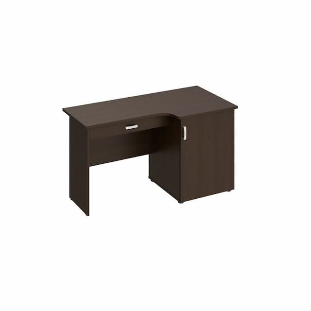 Стол с тумбой под минибар и ТВ с ящиком, правый Юнитекс ВЕНЕЦИЯ NEW ВЕ 626 ВТ венге темный